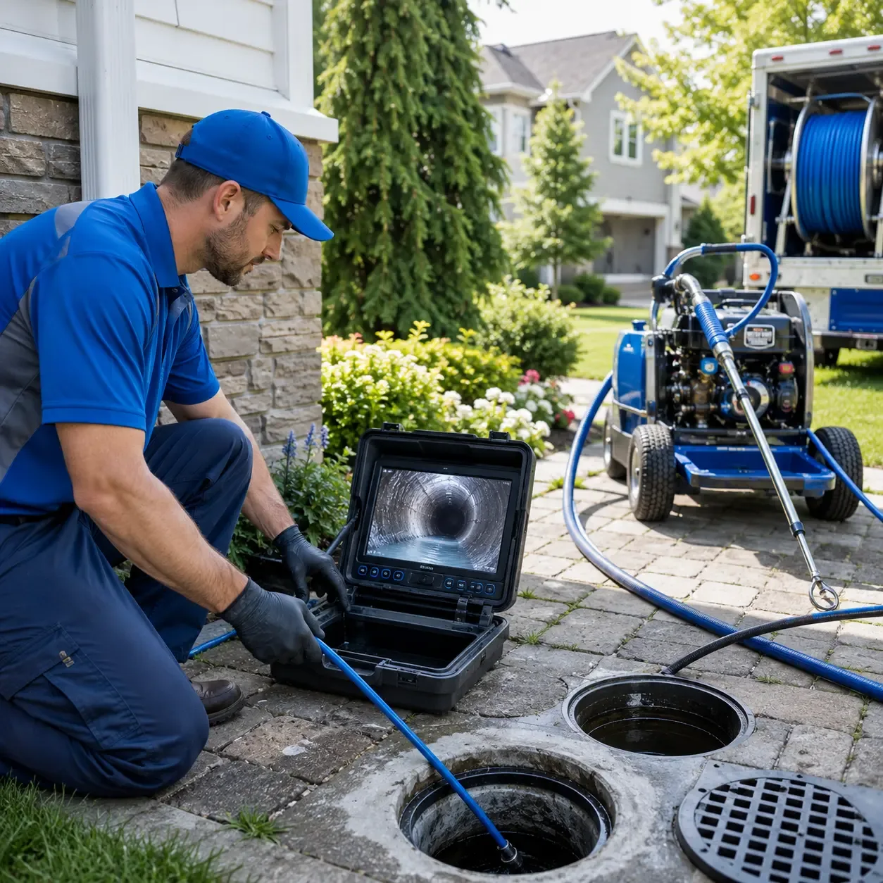 Outdoor drain cleaning professionals serving Glasgow, DE