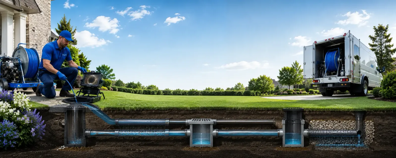 Outdoor drain cleaning information for Glasgow, DE